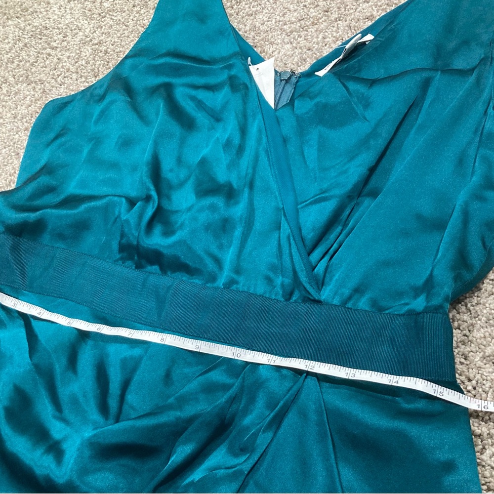 NWT Banana Republic women’s size 10 silk teal dress - Picture 7 of 8